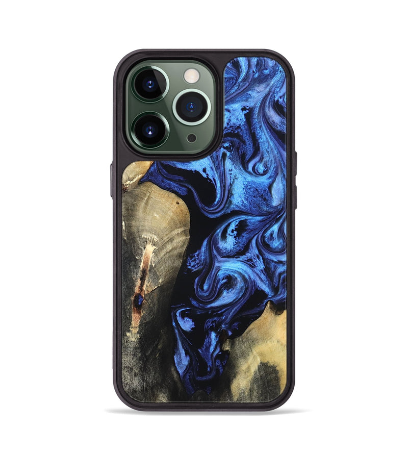 iPhone 13 Pro Wood Phone Case - Jeana (Blue, 820158)