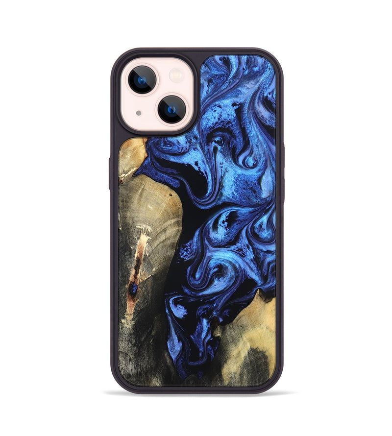 iPhone 14 Wood Phone Case - Jeana (Blue, 820158)