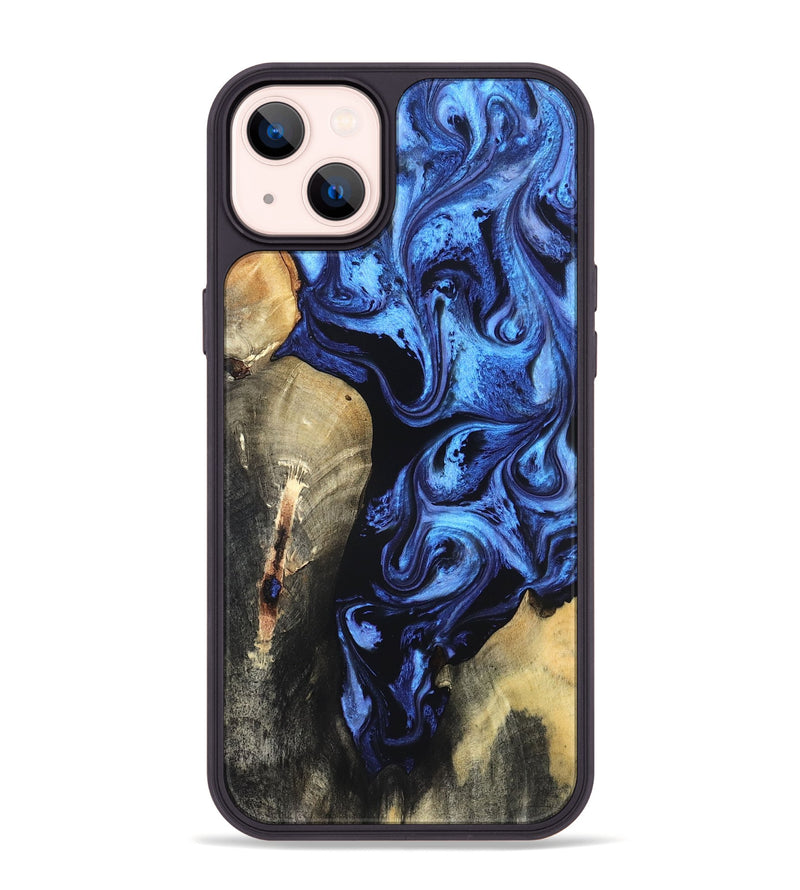iPhone 14 Plus Wood Phone Case - Jeana (Blue, 820158)