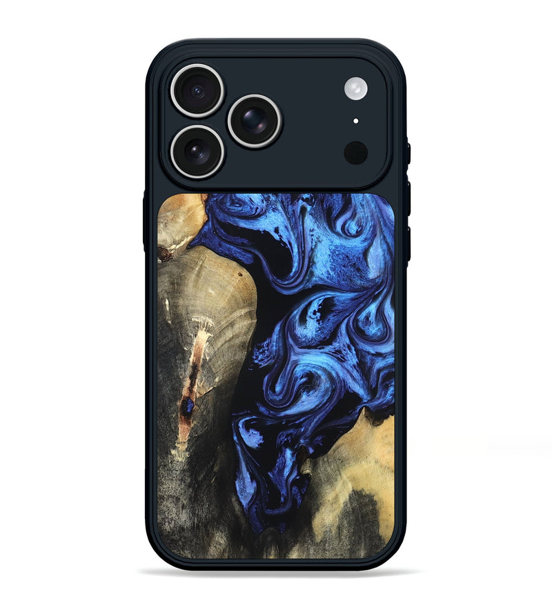 iPhone 17 Pro Max Wood Phone Case - Jeana (Blue, 820158)