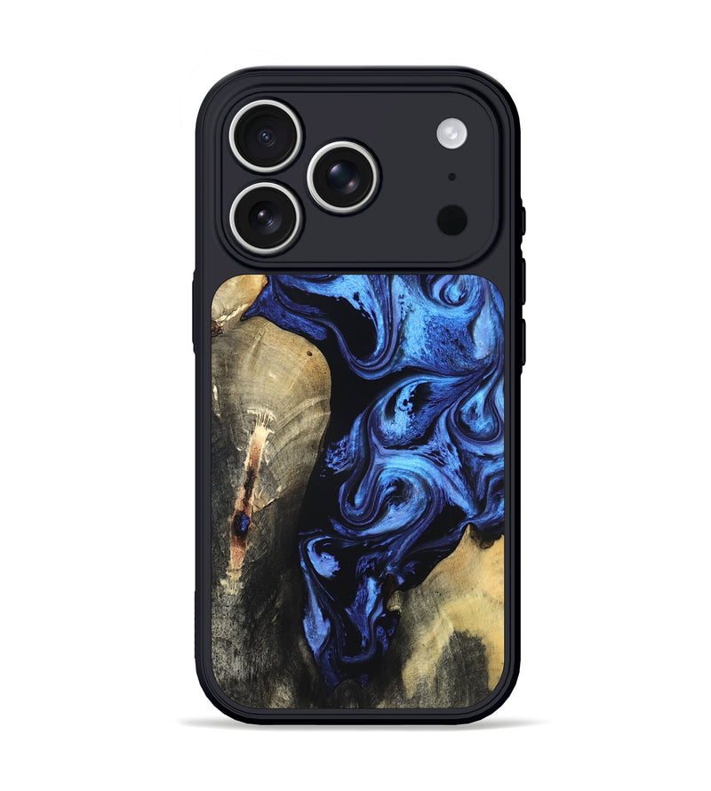 iPhone 17 Pro Wood Phone Case - Jeana (Blue, 820158)