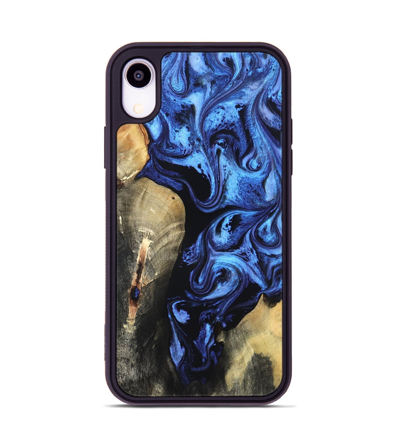 iPhone Xr Wood Phone Case - Jeana (Blue, 820158)