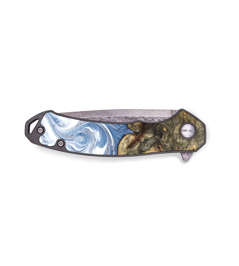 EDC Wood Pocket Knife - Brianna (Blue, 820159)