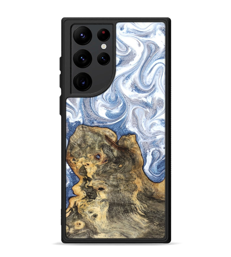 Galaxy S22 Ultra Wood Phone Case - Brianna (Blue, 820159)