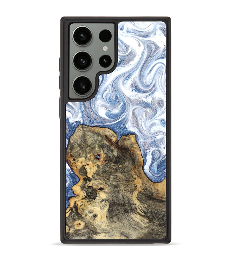 Galaxy S23 Ultra Wood Phone Case - Brianna (Blue, 820159)