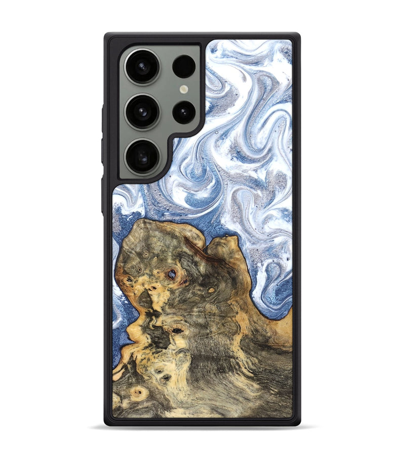 Galaxy S24 Ultra Wood Phone Case - Brianna (Blue, 820159)