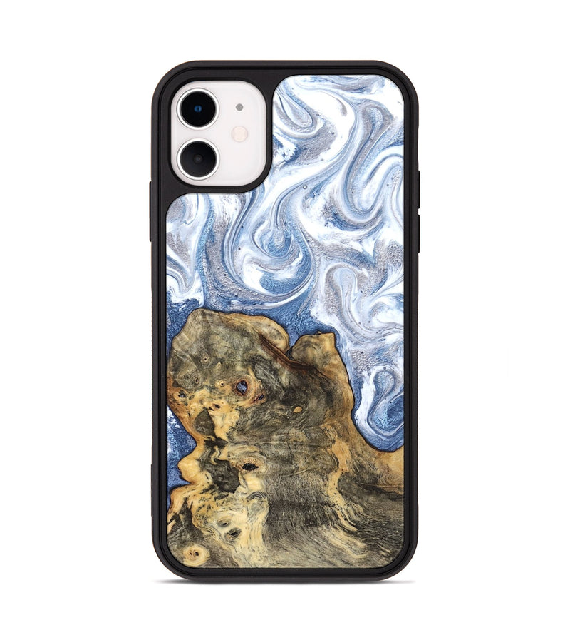 iPhone 11 Wood Phone Case - Brianna (Blue, 820159)