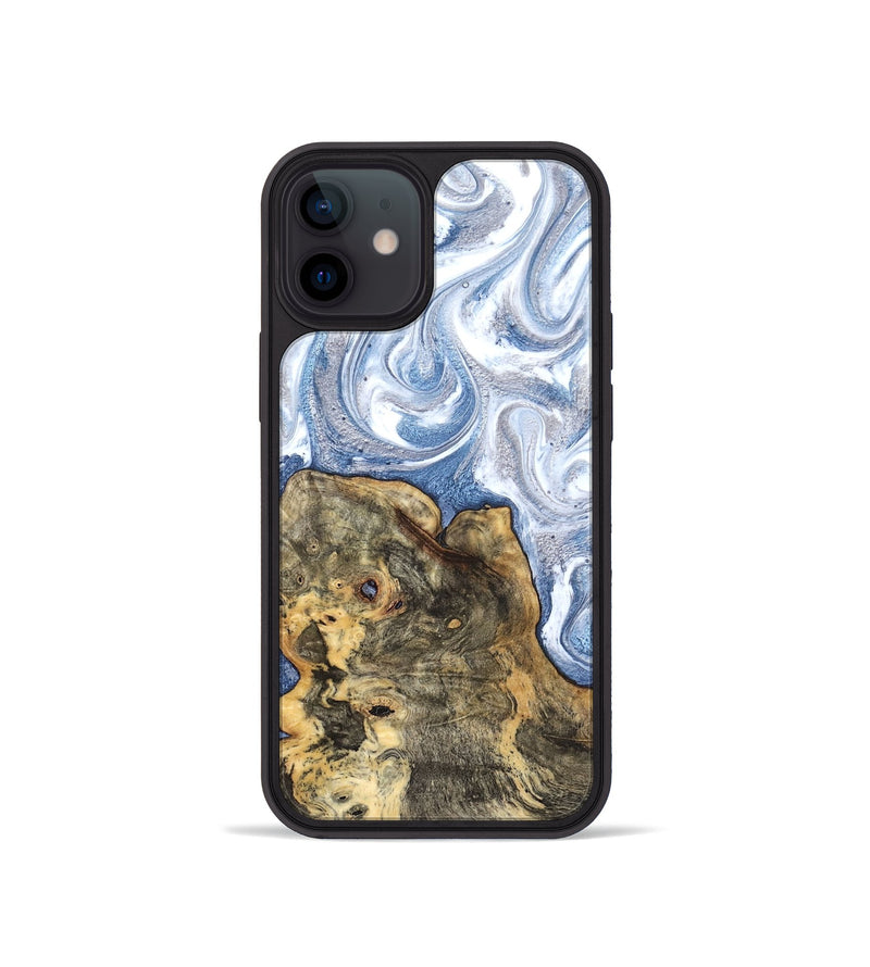 iPhone 12 mini Wood Phone Case - Brianna (Blue, 820159)