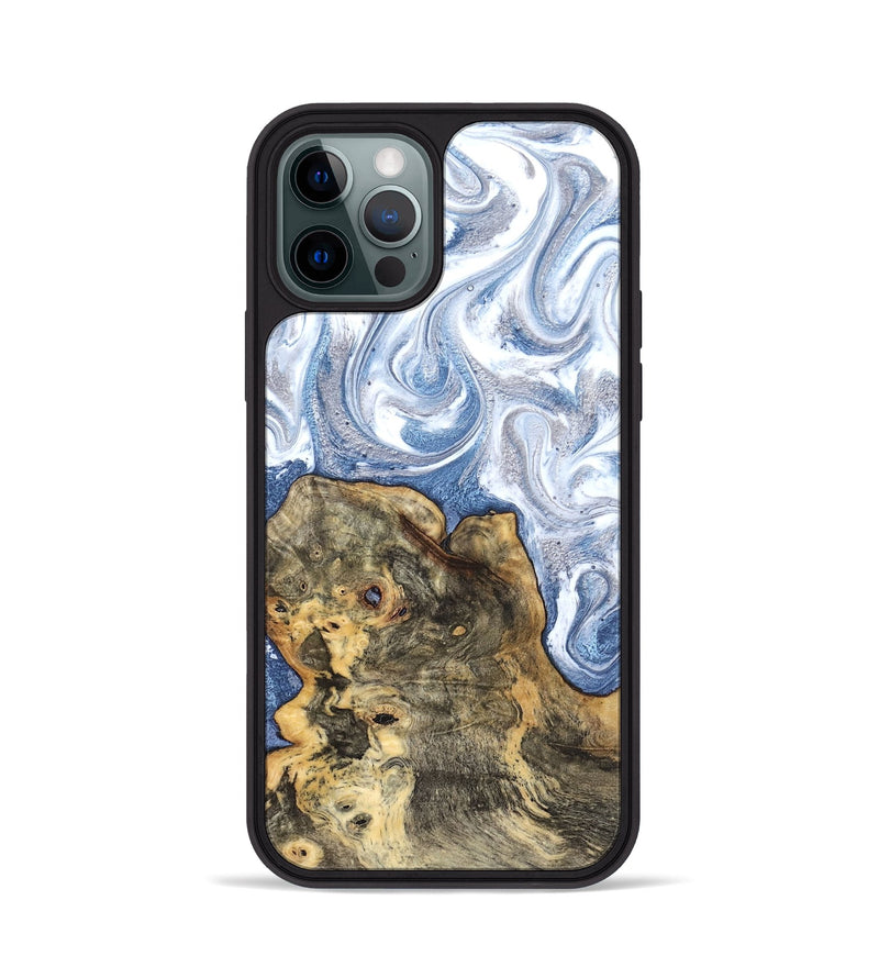 iPhone 12 Pro Wood Phone Case - Brianna (Blue, 820159)