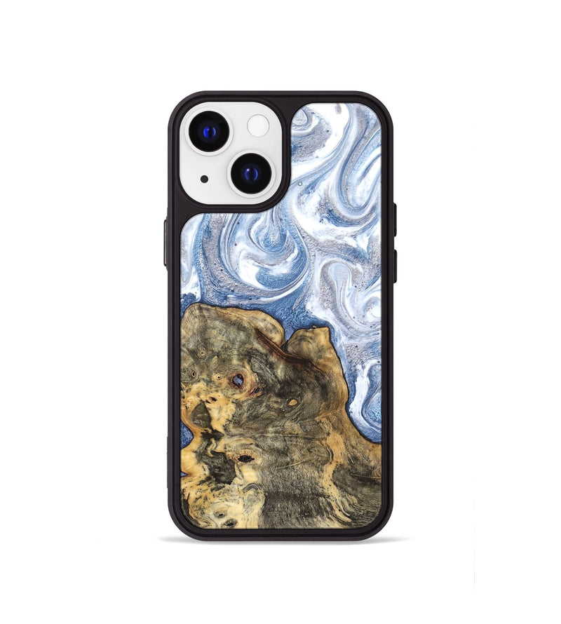iPhone 13 mini Wood Phone Case - Brianna (Blue, 820159)