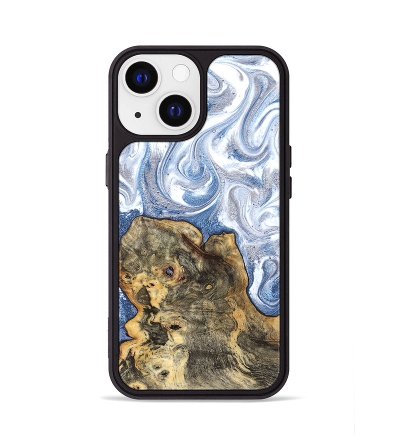 iPhone 13 Wood Phone Case - Brianna (Blue, 820159)
