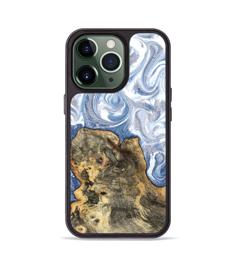 iPhone 13 Pro Wood Phone Case - Brianna (Blue, 820159)