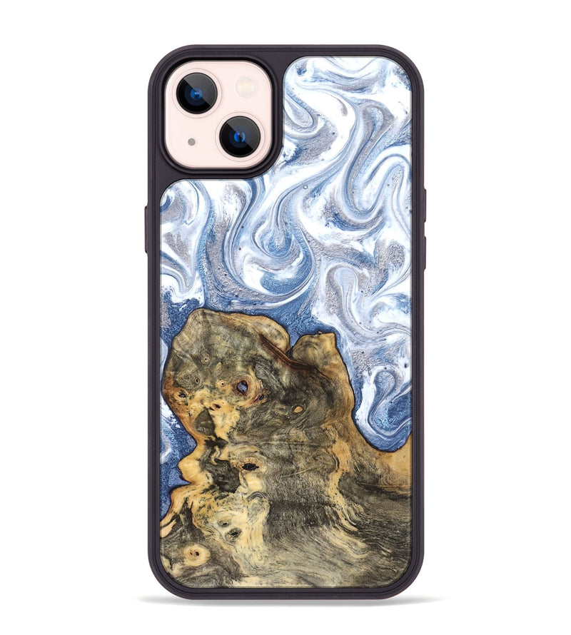 iPhone 14 Plus Wood Phone Case - Brianna (Blue, 820159)