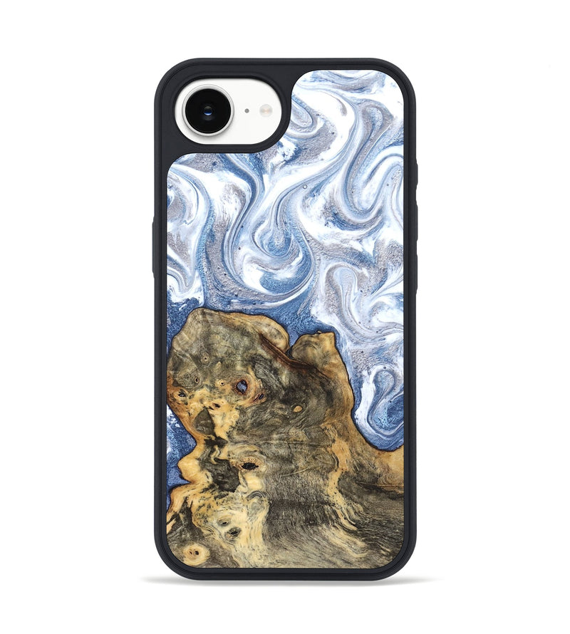 iPhone 16e Wood Phone Case - Brianna (Blue, 820159)