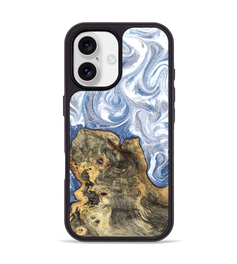 iPhone 17 Wood Phone Case - Brianna (Blue, 820159)
