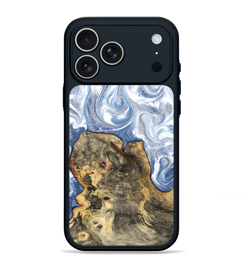 iPhone 17 Pro Max Wood Phone Case - Brianna (Blue, 820159)
