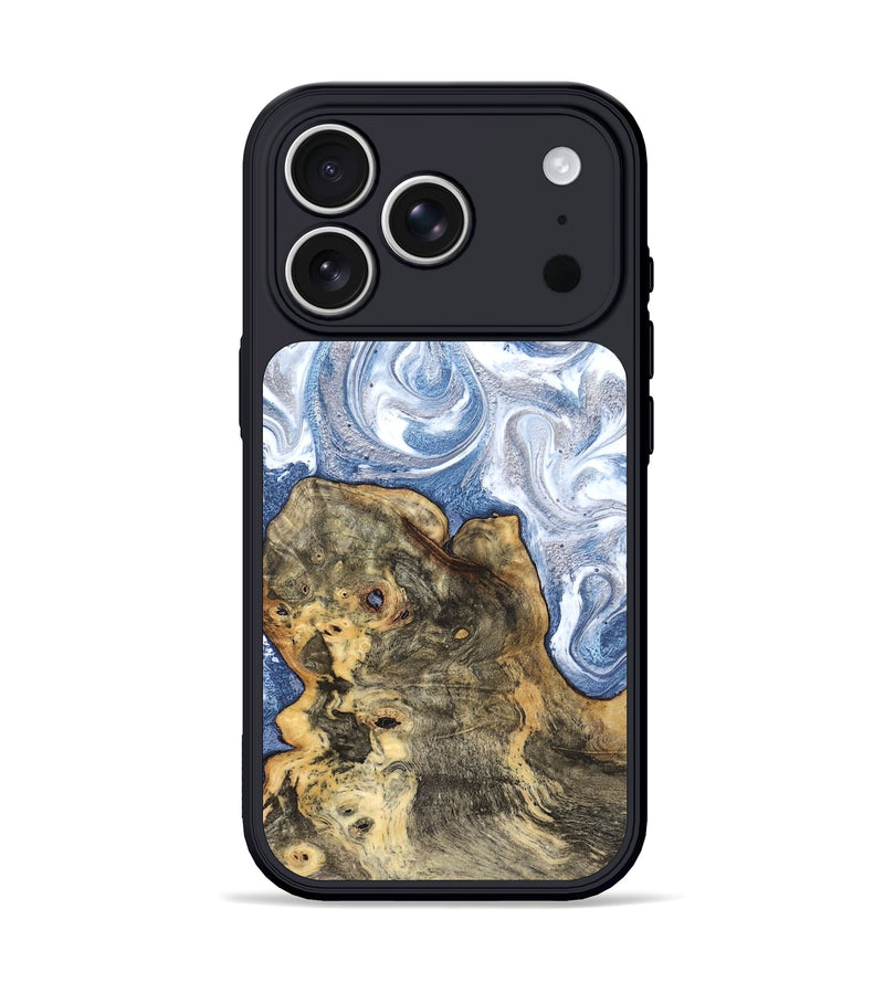 iPhone 17 Pro Wood Phone Case - Brianna (Blue, 820159)