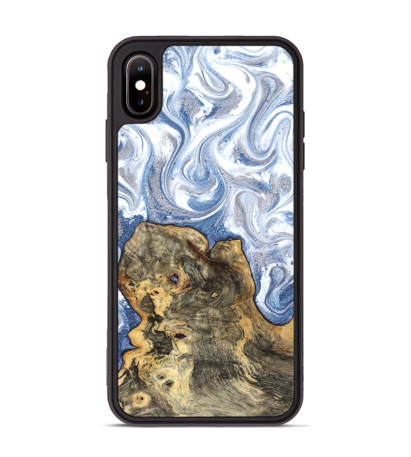 iPhone Xs Max Wood Phone Case - Brianna (Blue, 820159)