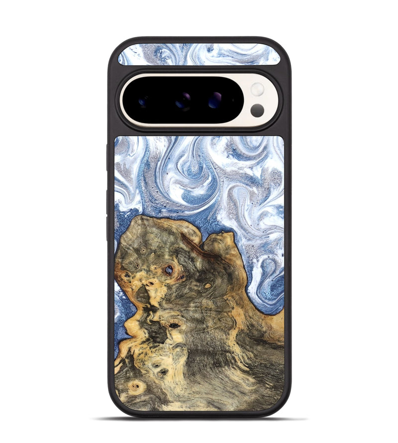 Pixel 9 Wood Phone Case - Brianna (Blue, 820159)