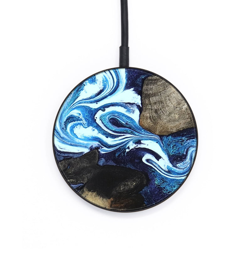 Circle Wood Wireless Charger - Flossie (Blue, 820160)