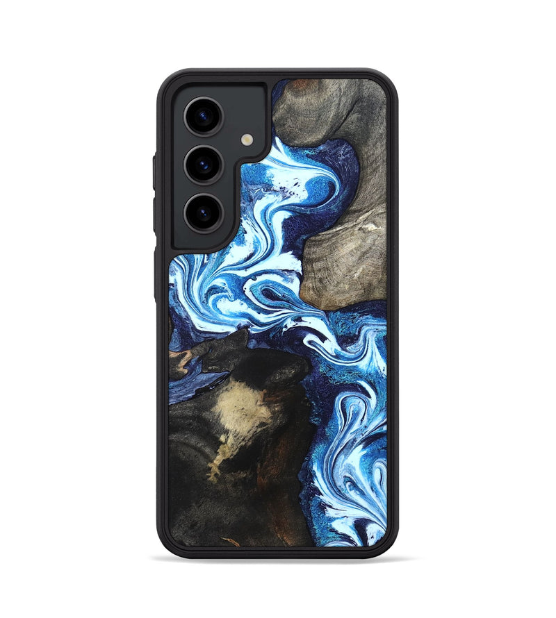 Galaxy S24 Wood Phone Case - Flossie (Blue, 820160)