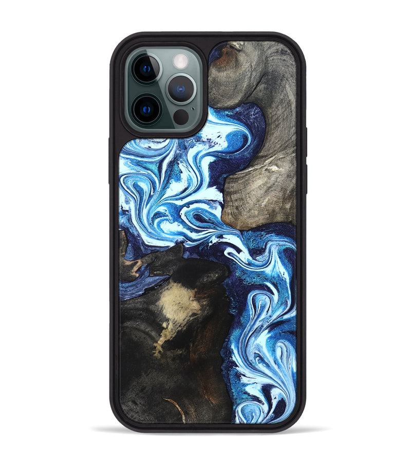 iPhone 12 Pro Max Wood Phone Case - Flossie (Blue, 820160)