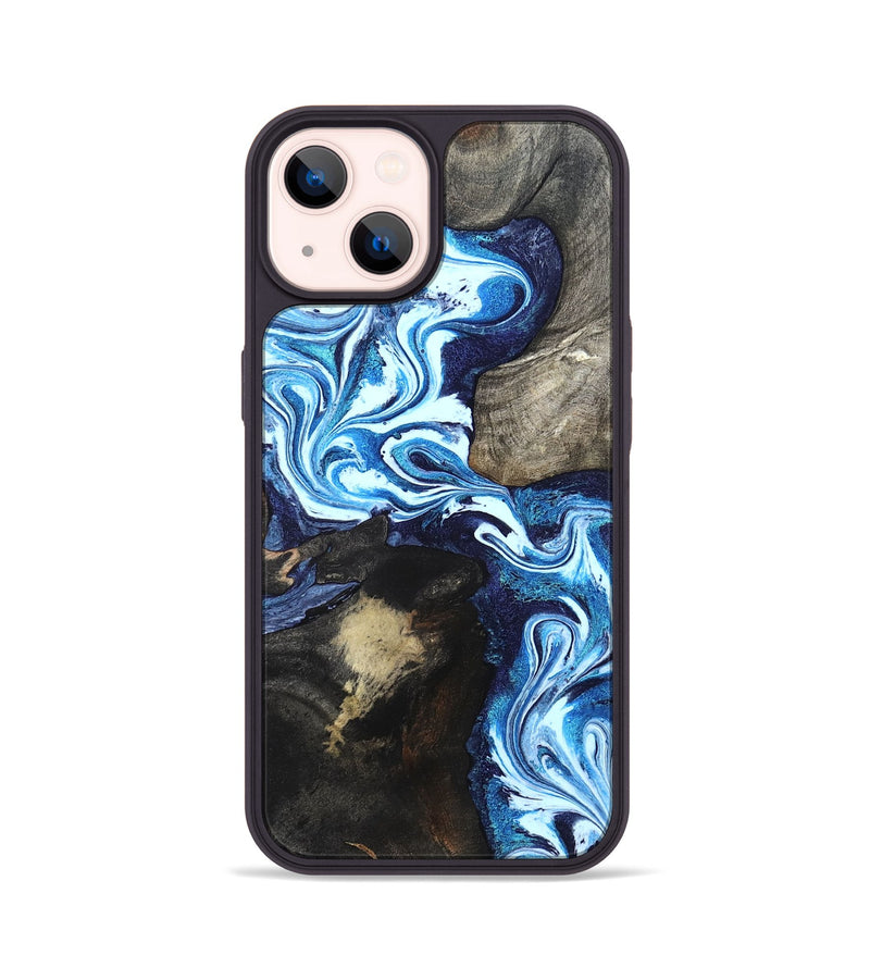 iPhone 14 Wood Phone Case - Flossie (Blue, 820160)