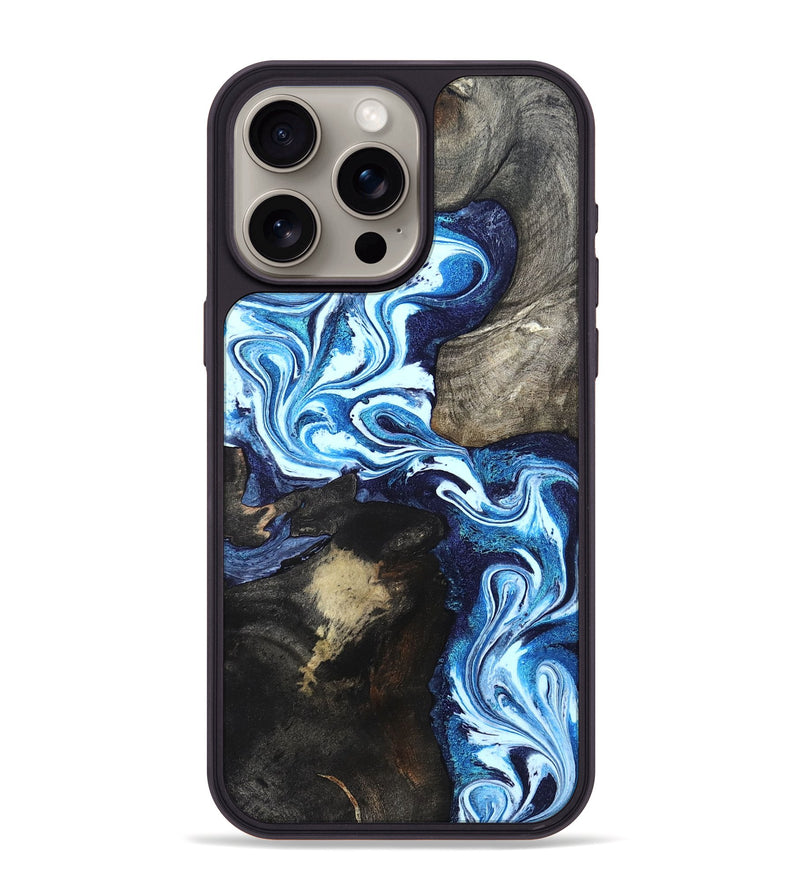 iPhone 15 Pro Max Wood Phone Case - Flossie (Blue, 820160)