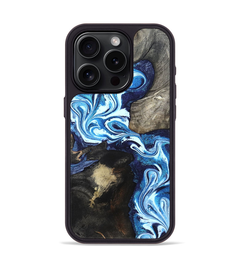 iPhone 15 Pro Wood Phone Case - Flossie (Blue, 820160)