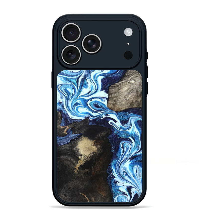 iPhone 17 Pro Max Wood Phone Case - Flossie (Blue, 820160)