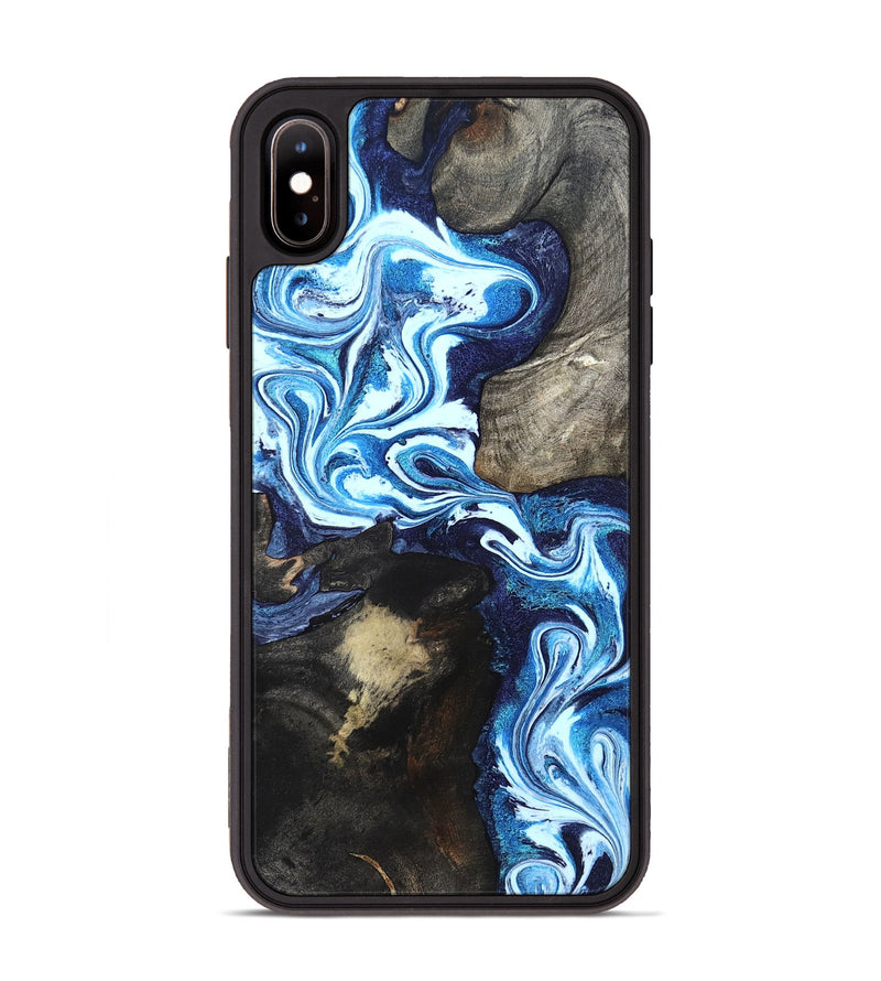 iPhone Xs Max Wood Phone Case - Flossie (Blue, 820160)