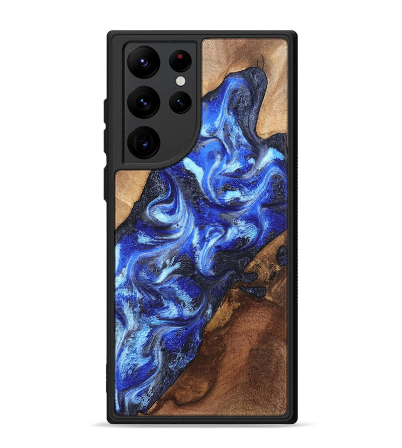 Galaxy S22 Ultra Wood Phone Case - Emile (Blue, 820161)