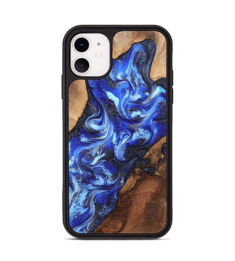 iPhone 11 Wood Phone Case - Emile (Blue, 820161)