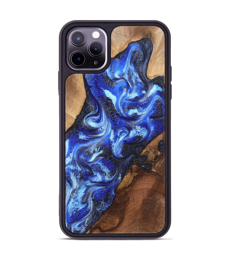 iPhone 11 Pro Max Wood Phone Case - Emile (Blue, 820161)