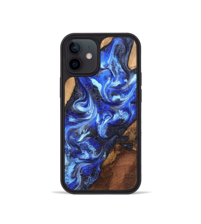 iPhone 12 mini Wood Phone Case - Emile (Blue, 820161)