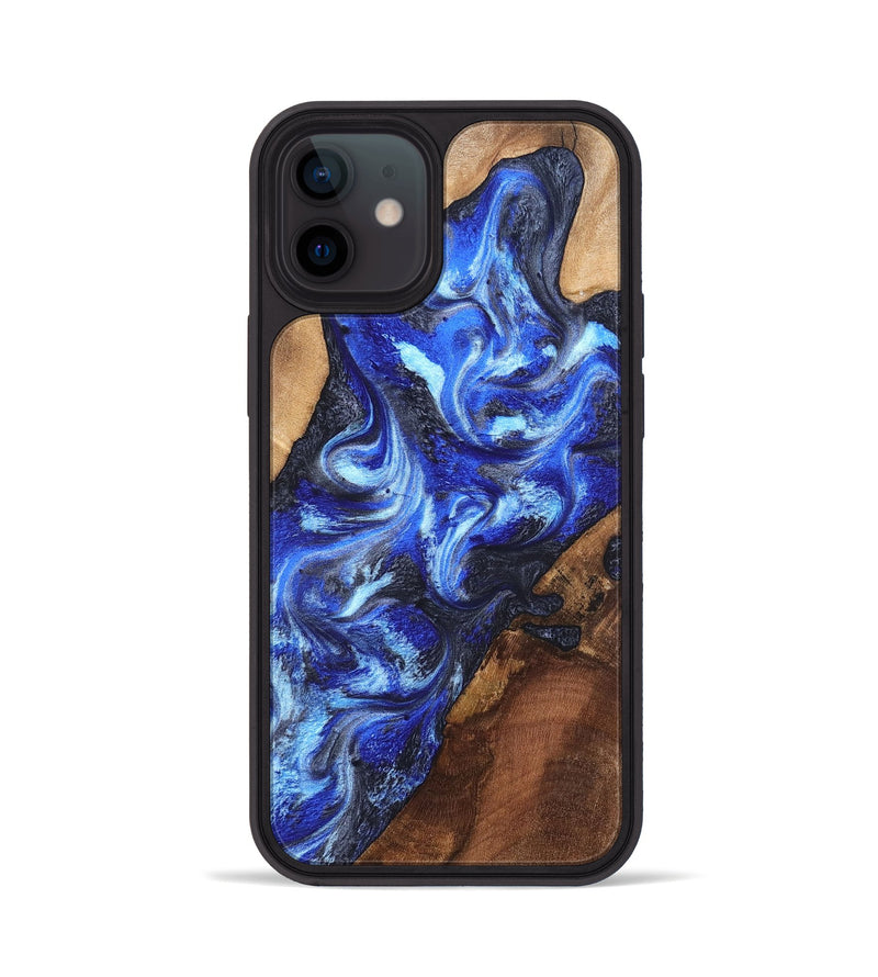 iPhone 12 Wood Phone Case - Emile (Blue, 820161)