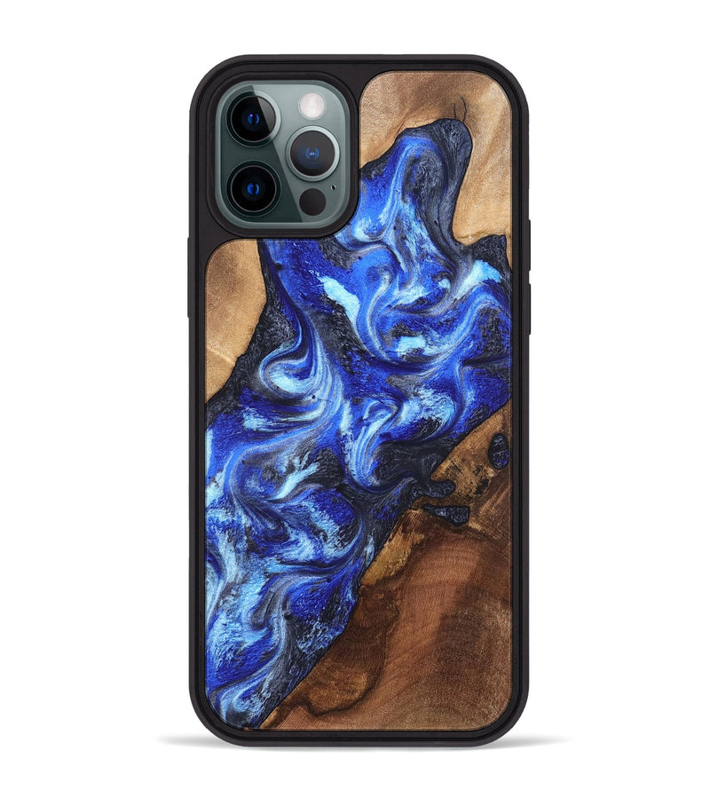iPhone 12 Pro Max Wood Phone Case - Emile (Blue, 820161)