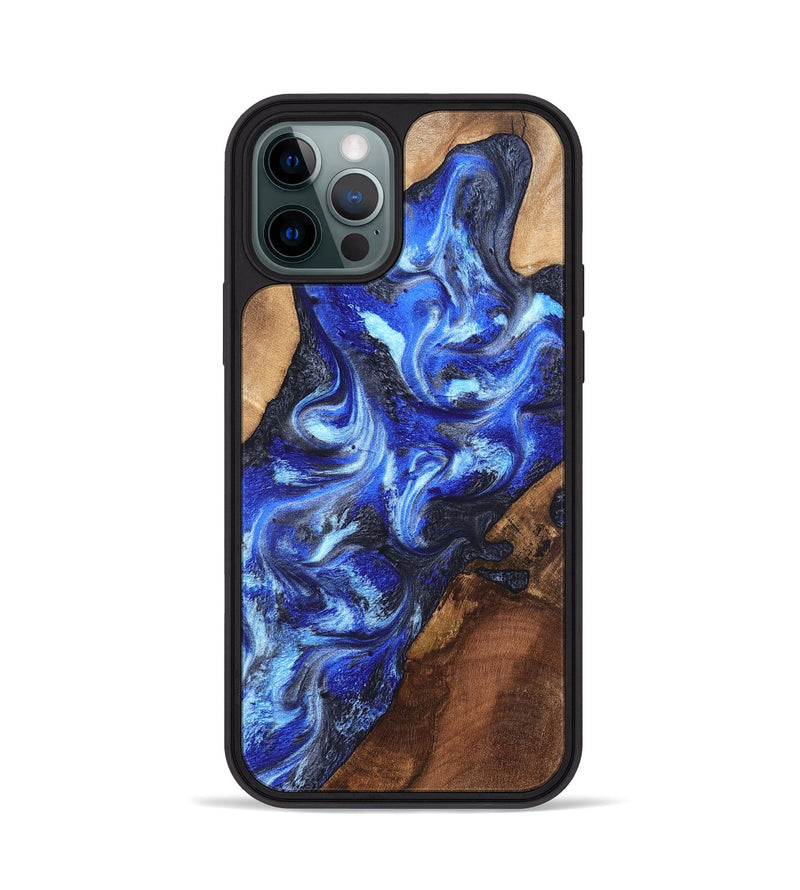 iPhone 12 Pro Wood Phone Case - Emile (Blue, 820161)