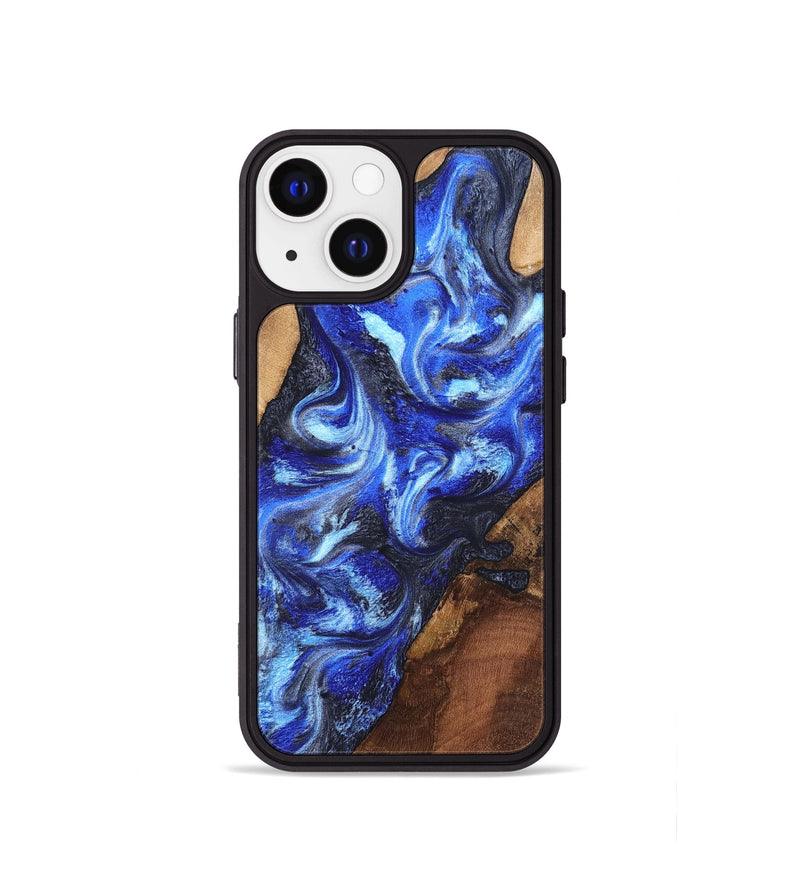 iPhone 13 mini Wood Phone Case - Emile (Blue, 820161)
