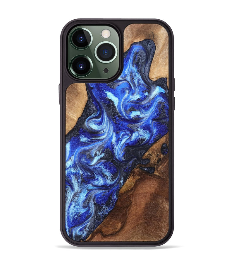 iPhone 13 Pro Max Wood Phone Case - Emile (Blue, 820161)