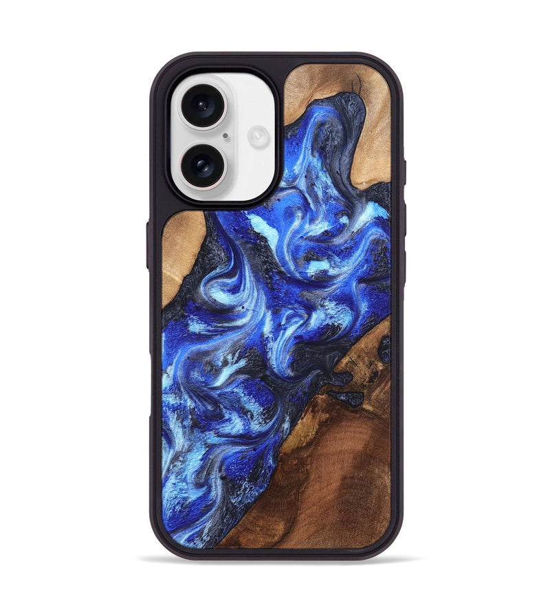 iPhone 17 Wood Phone Case - Emile (Blue, 820161)