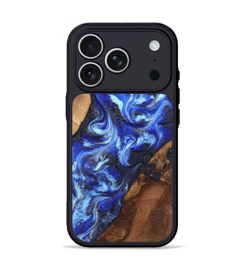 iPhone 17 Pro Wood Phone Case - Emile (Blue, 820161)