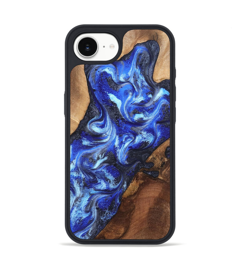 iPhone 17e Wood Phone Case - Emile (Blue, 820161)