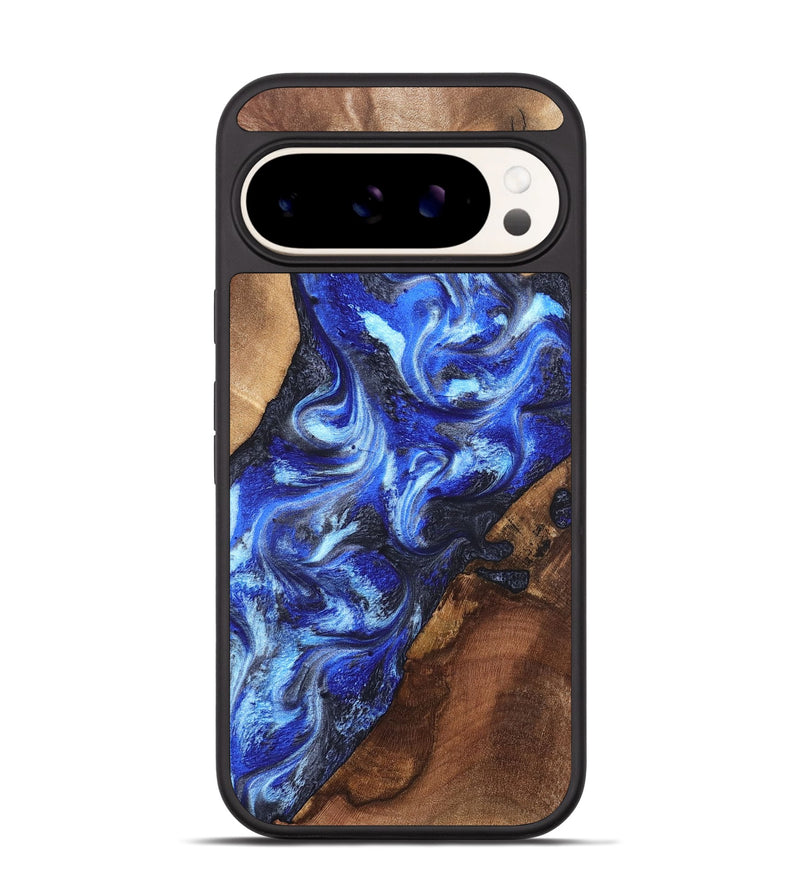 Pixel 9 Wood Phone Case - Emile (Blue, 820161)