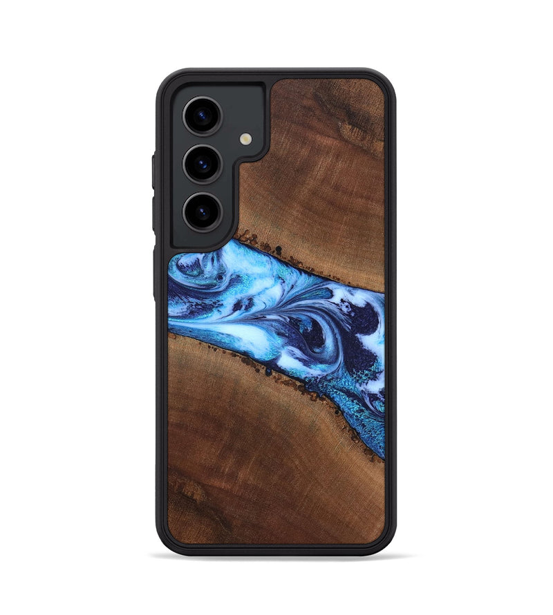 Galaxy S24 Wood Phone Case - King (Blue, 820162)