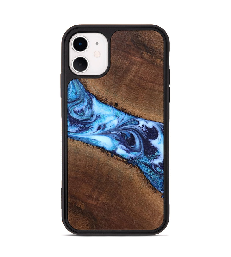 iPhone 11 Wood Phone Case - King (Blue, 820162)