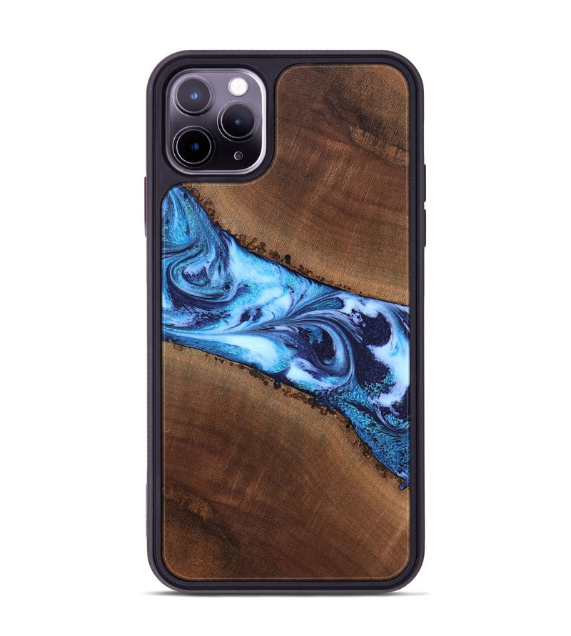 iPhone 11 Pro Max Wood Phone Case - King (Blue, 820162)