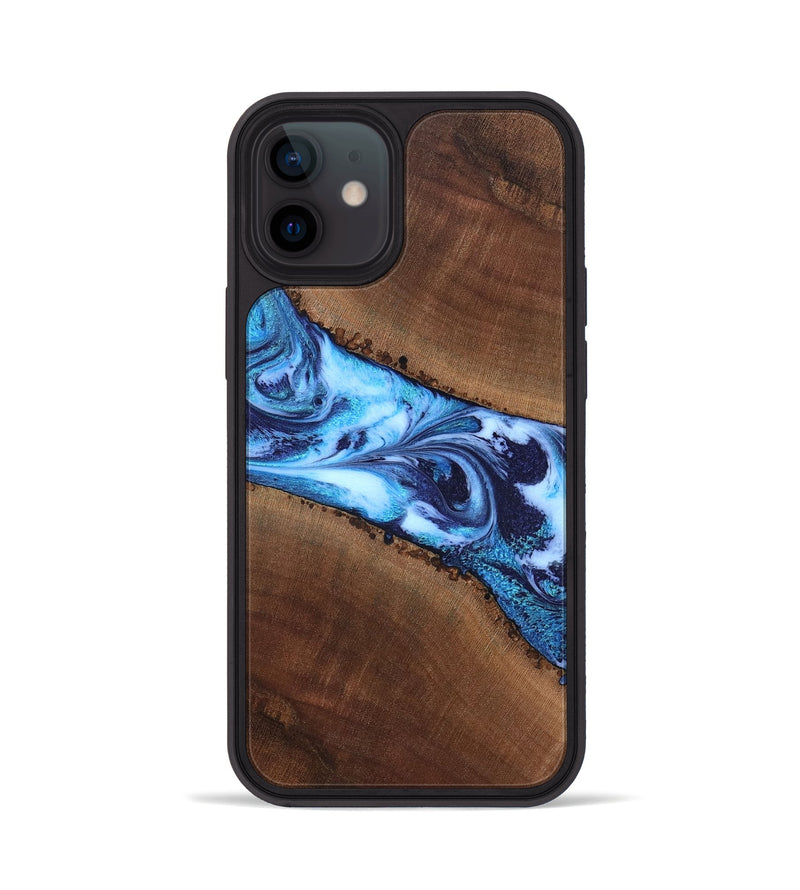 iPhone 12 Wood Phone Case - King (Blue, 820162)