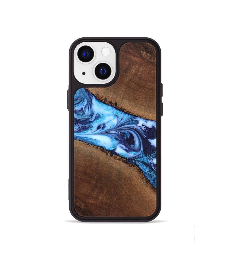 iPhone 13 mini Wood Phone Case - King (Blue, 820162)