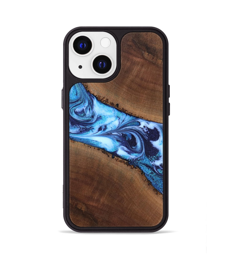 iPhone 13 Wood Phone Case - King (Blue, 820162)